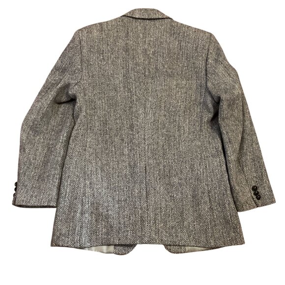 Vtg Harris Tweed Sport Coat Sz 42R Black Gray Handwoven 100% Scottish Wool - Picture 6 of 8